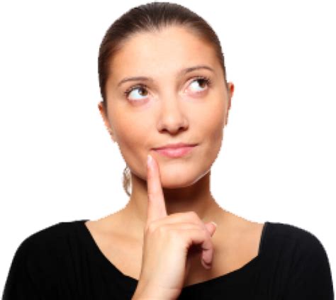 Thinking Face Thinking Woman Png Free Download Transparent Png