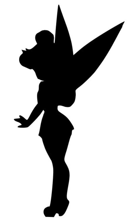 Tinkerbell Black And White Pixie Black Clip Art Clipart Wikiclipart