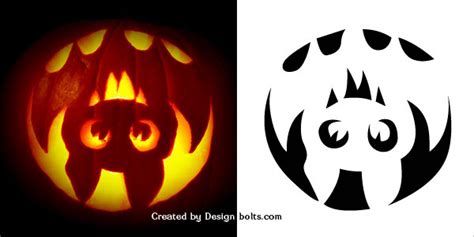 10 Free Halloween Scary Pumpkin Carving Stencils Patterns Templates