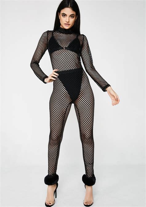 Make Ya Look Fishnet Jumpsuit Fishnet Outfit Jumpsuit Full Body Suit