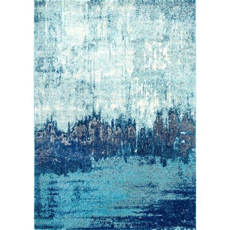 Nuloom Alayna Abstract Blue 8 Ft X 10 Ft Area Rug Rzbd51a 8010 The