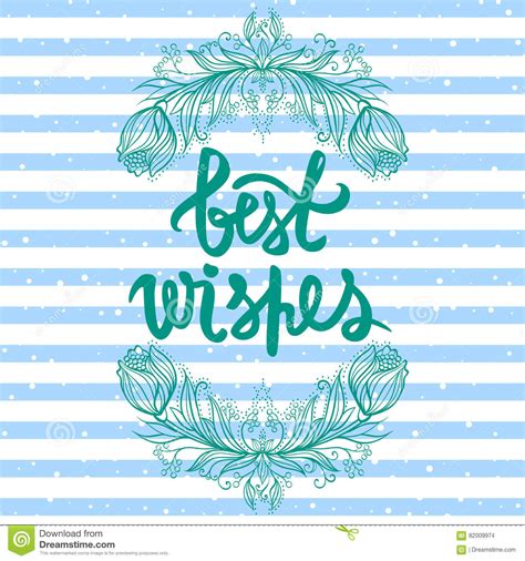 Best Wishes Greeting Card Stock Illustration Illustration Of Concept