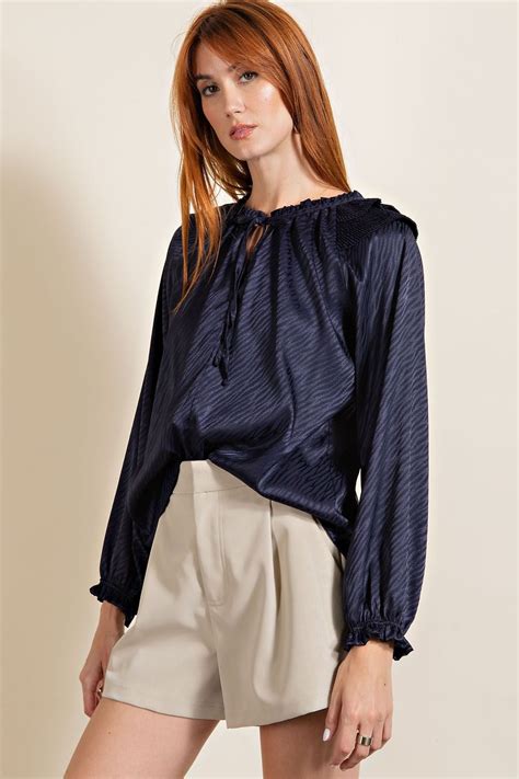 Textured Satin Blouse 21684