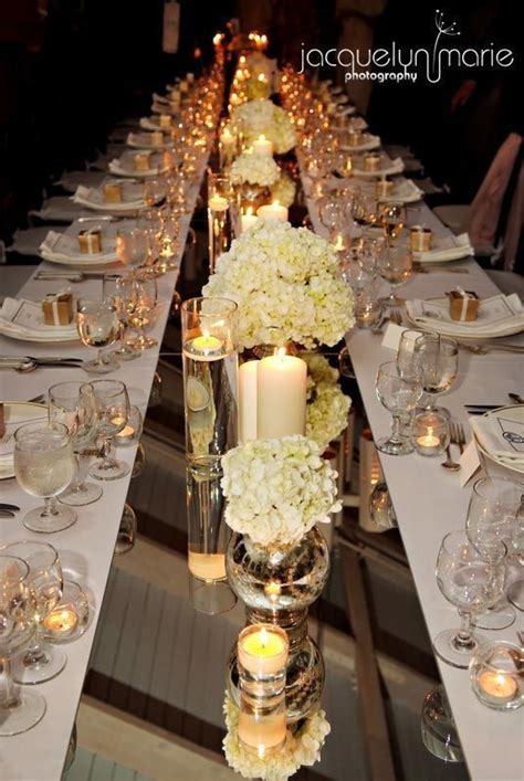 Dining rooms come in all shapes and sizes, and it now and again takes an innovative eye to locate the. mirror runner centerpiece idea | 30 Pretty Wedding Table ...