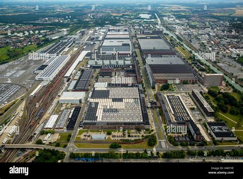 Aerial View Volkswagen Factory In Wolfsburg Lower Saxony Germany