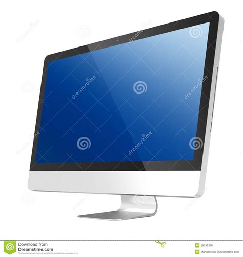 Imac Smooth Monitor Pc Computer All In One Stock Photo Image Of
