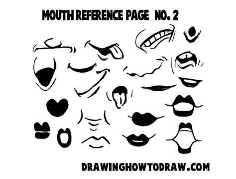 Drawing Cartoon And Illustrated Mouths And Lips Reference Sheets How To