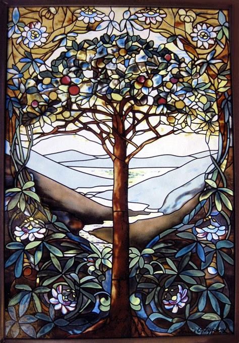 Tiffany Tree Of Life Stained Glass By Glassmasters Tiffany Stained Glass Stained Glass