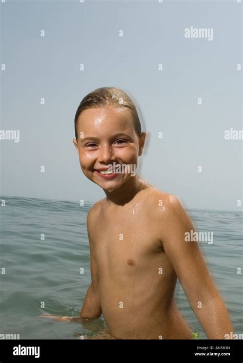 Happy Child In The Sea Stock Photo Alamy