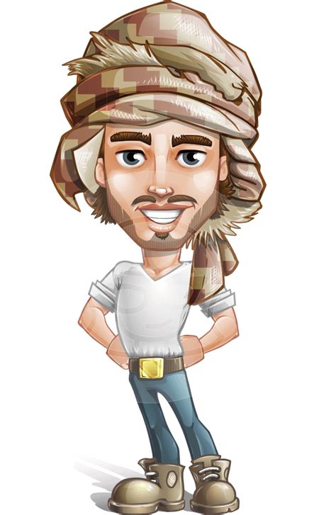 Desert Man Cartoon Vector Character Graphicmama