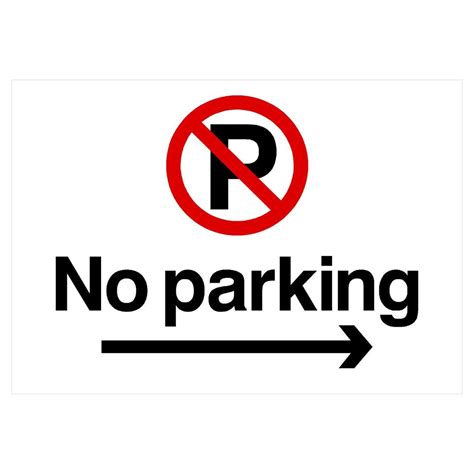 No Parking Right Arrow Prohibition P Sign Landscape