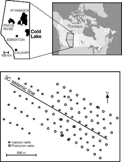 The Study Area At Cold Lake With The Distribution Of The Wells And The