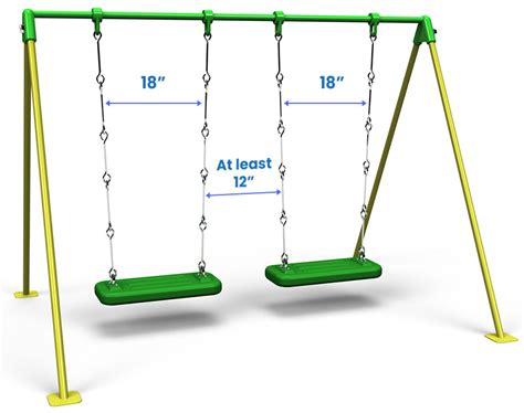 Swing Set Dimensions Standard A Frame And Diy Sizes Designing Idea