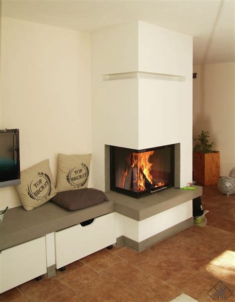 Referenzen kamine dreiseitig kamin schornstein offener kamin. Detailansicht