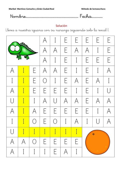 Fichas Lectoescritura Las Vocales Words Math Word Search Puzzle The