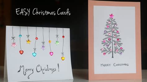 Easy Christmas Card Ideas Handmade Greetings Card Christmas Diy Crafts