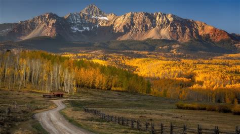 Colorado Mountain Ranch Road During Fall Season Hd Nature Wallpapers Hd Wallpapers Id 47810