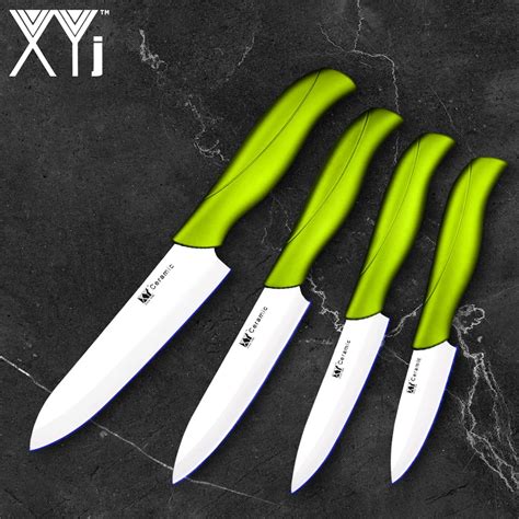 Xyj Black White Ceramic Kitchen Knife Zirconia Ceramic Knife Set 3 4