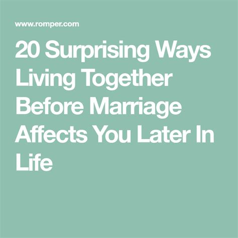 Surprising Ways Living Together Before Marriage Affects You Later In Life Living Together