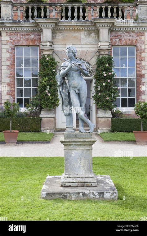 C18th Lead Statue Of A Shepherd By John Van Nost On The Orangery
