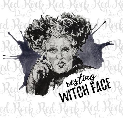 Resting Witch Face Red Rock Design Co