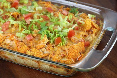 Pour chicken mixture over crushed chips into the baking dish. Doritos Chicken Casserole Recipe - Victor Valley News ...