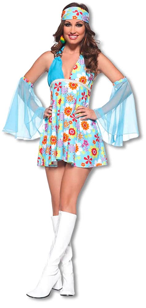 Flower Power Minikleid Extralarge Hippie Kostüm Im Woodstock Style Karneval Universe