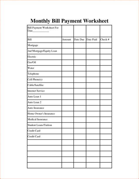 You can use this manufacturing inventory management excel template to automatically calculate the current raw material stock as well as determining how many units of each product you can make using the raw materials. Bill Payment Spreadsheet Excel Templates | Natural Buff Dog