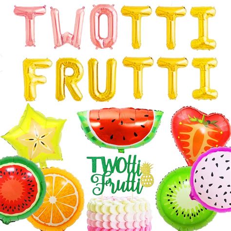 Buy Jevenis 9 Pcs Twotti Frutti Birthday Decoration Tutti Frutti Party