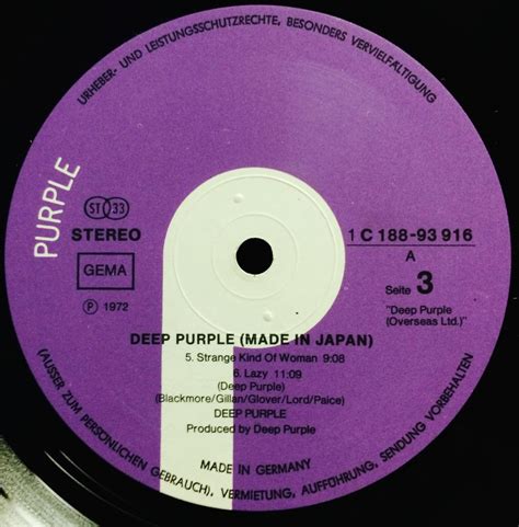 Made In Japan Deep Purple Lp 売り手： Shugarecords Id3066024793