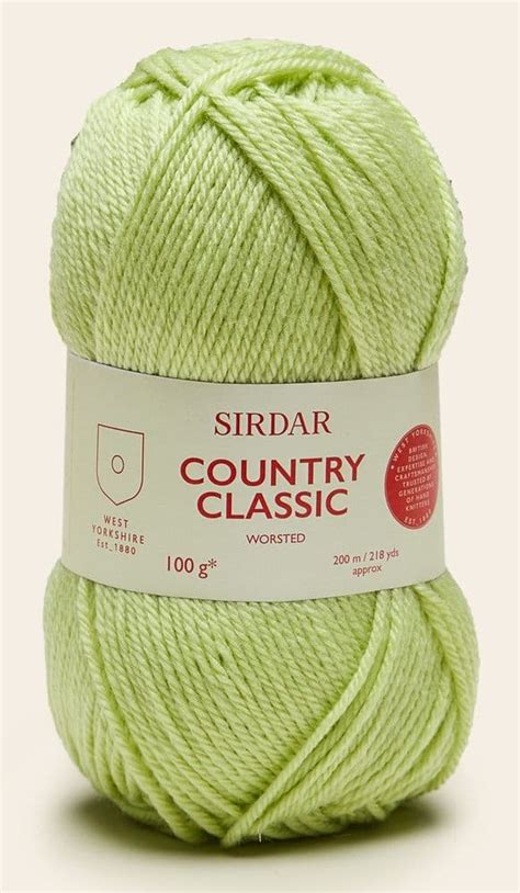 Sirdar Country Classic Worsted 100g 674 Soft Lime Discounted Sale Yarn