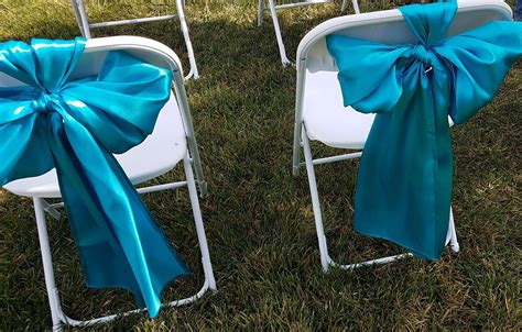 Consider rolling office chairs, wheeled office chairs, or office chairs with casters for functional convenience. Linen, turquoise chair bow #ChairDecorations | Turquoise ...