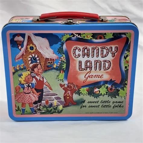 Vintage Candy Land Board Game Metal Lunch Box 1997 Collectible Tin