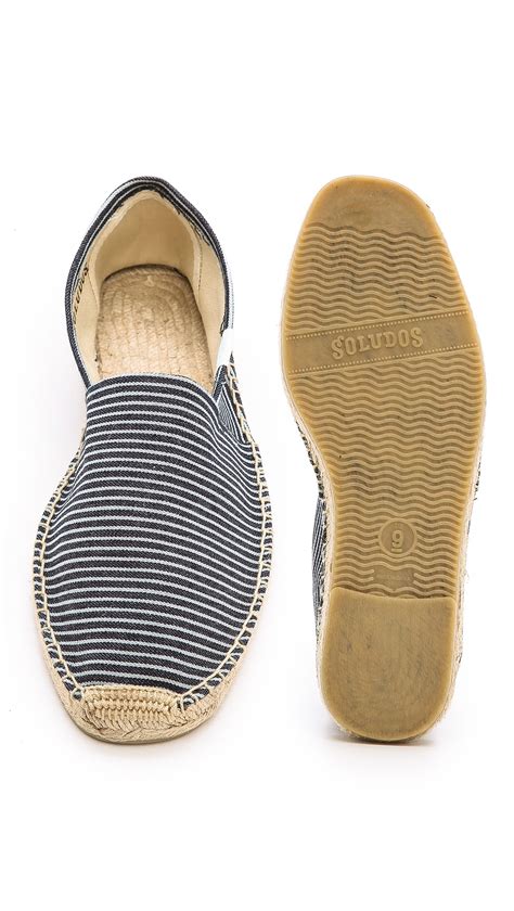 Soludos Denim Stripe Espadrilles In Blue For Men Lyst