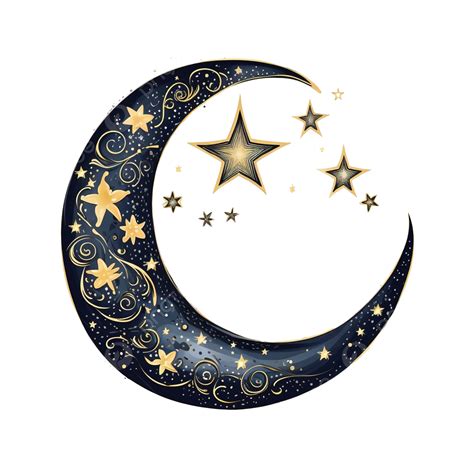 Crescent Illustration Happy Crescent Moon Moon Crescent Star Png