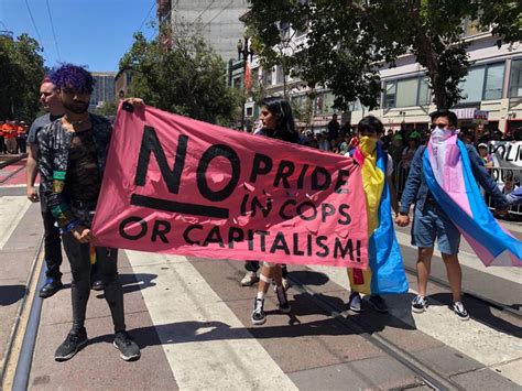 sf pride parade briefly halted by anti police anti corporate protest kqed
