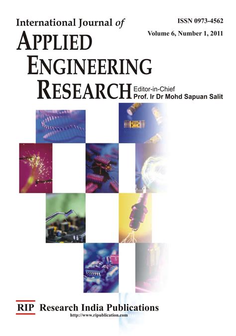 This journal is a member of, and subscribes to the principles of, the committee on publication ethics (cope). International Journal of Applied Engineering Research (IJAER)