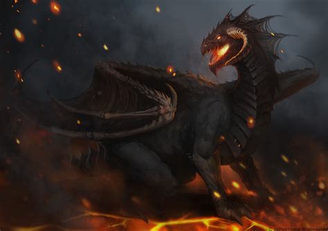 Download Wallpaper Black Dragon Big Dragon Photo