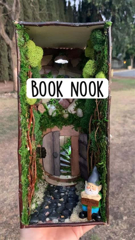 Book Nook Fairy Garden Inspired Book Nook In 2022 Fairy House Diy