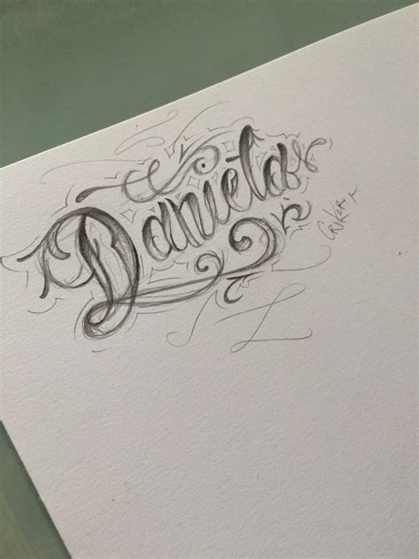 Daniela Skecth Name Type Letreros Tattoo By Facebook Com