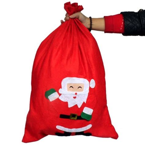 Red Large Santa Claus T Sack Bag Christmas Costume Accessory Random