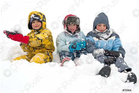 Young Kids Playing In The Snow Stock Photo Crushpixel