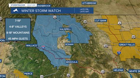 Winter Storm Watches In Effect Late Friday Through Late Saturday
