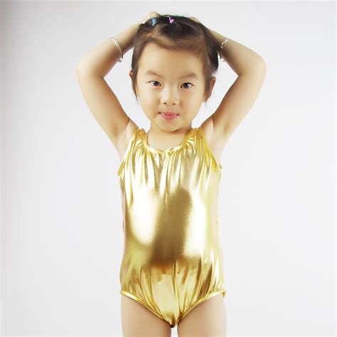 Speerise Toddler Gold Girls Ballet Dance Leotards Shiny Metallic
