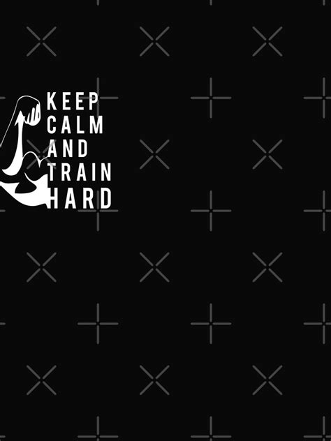 Keep Calm And Train Hard Funny Saying Workout Fitness Exercise