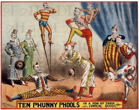 Manifesto Del Circo Antico Clown D Epoca Illustrazione