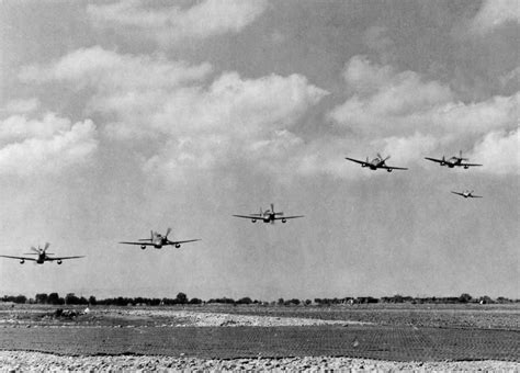 Red Tails Of The 332nd Fighter Group Take Off To Escort Heavy Bombers