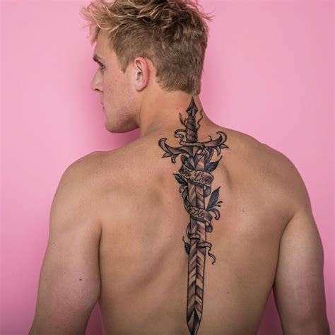 Jake Paul Tattoos ; Sword, Snack and The Gun - Visual Arts ...