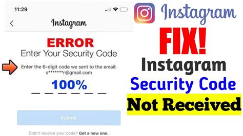 Enter Your Security Code Problem Fix Instagram Security Code Not