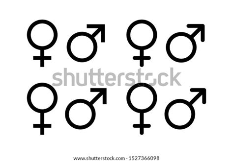 Gender Symbols Male Female Icons Set Stock Vector Royalty Free 1527366098 Shutterstock